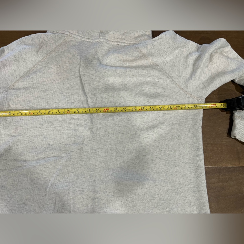A.Eagle Outfitters Light Gray Hoodie with Navy Appliqué - Picture 4 of 4